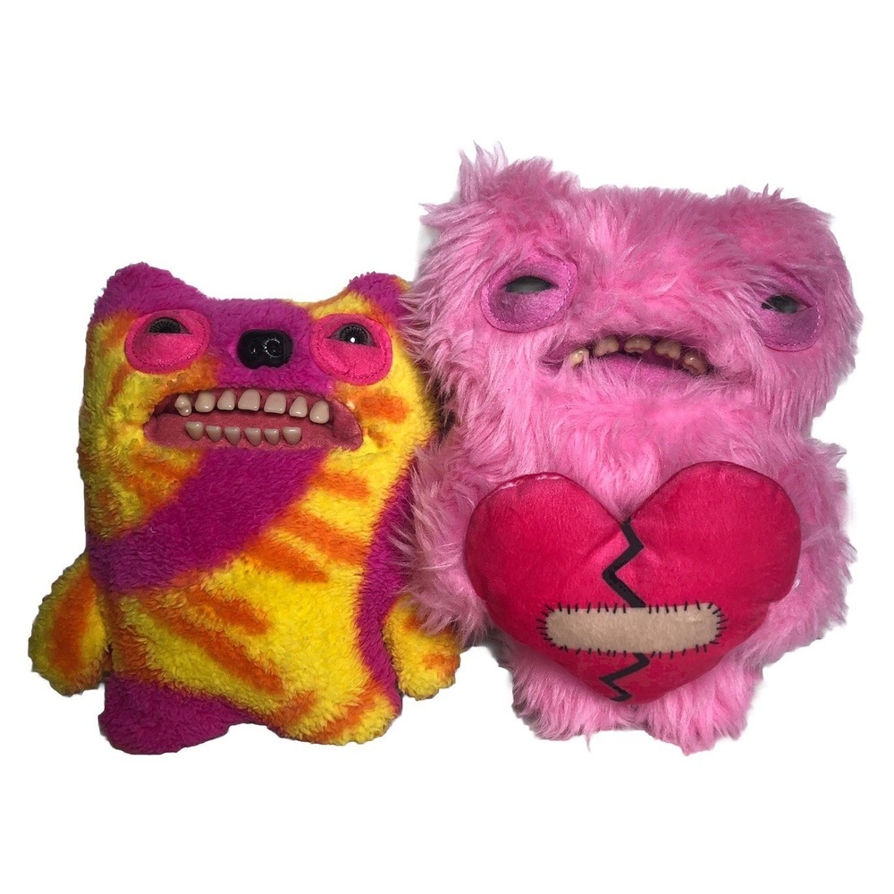 Fuggler Monster Plush Lot of 2 Love Fug and Old Tooth Stuffed Toys